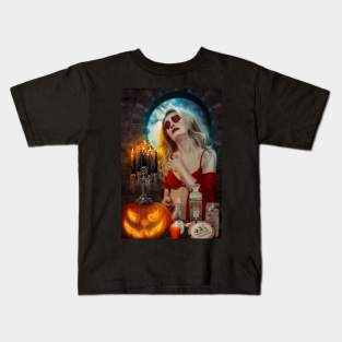 Happy Halloween Night Witch Kids T-Shirt